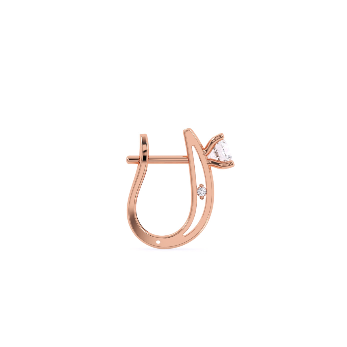 Round Lab Grown Diamond Hoop Earrings